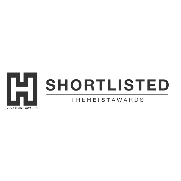 Shortlisted: Heist Awards 2023 logo for shortlisted entrants
