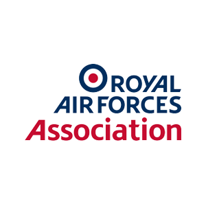 logo of Royal Air Forces Association in blue and red