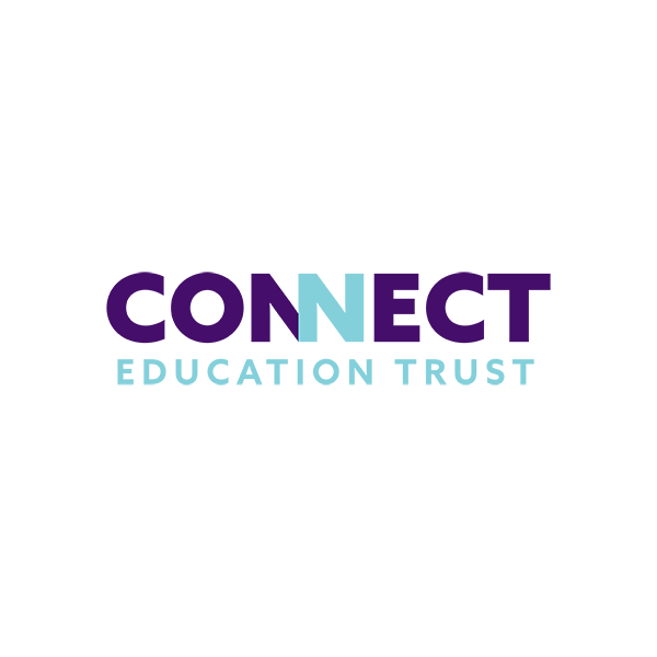 Connect Education Trust logo in purple with the second N in connect highlighted in pale blue