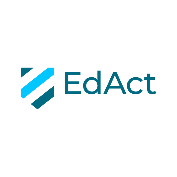 EdAct logo in shades of blue