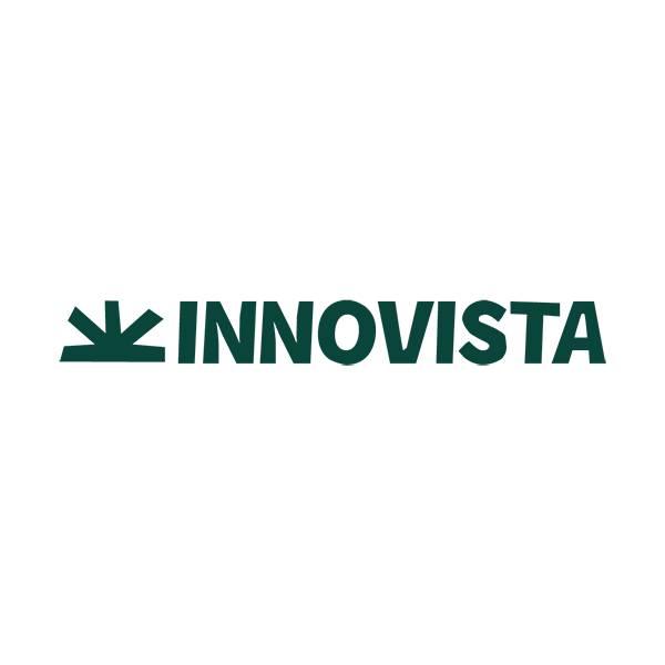 Innovista logo in forest green, featuring the charity's 'sunrise' icon