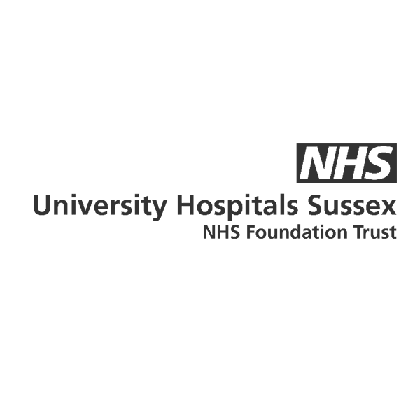 University Hospitals Sussex NHS Foundation Trust logo in grey