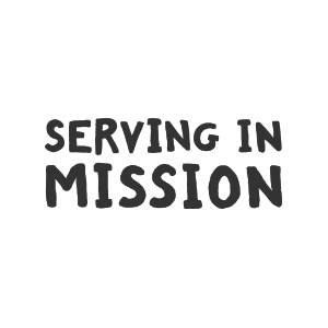 Serving in Mission logo (grey) by IE Brand