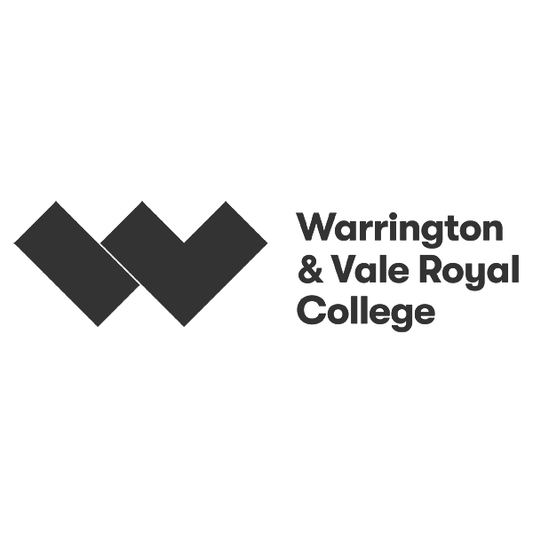 Warrington & Vale Royal College logo by IE Brand (grey)