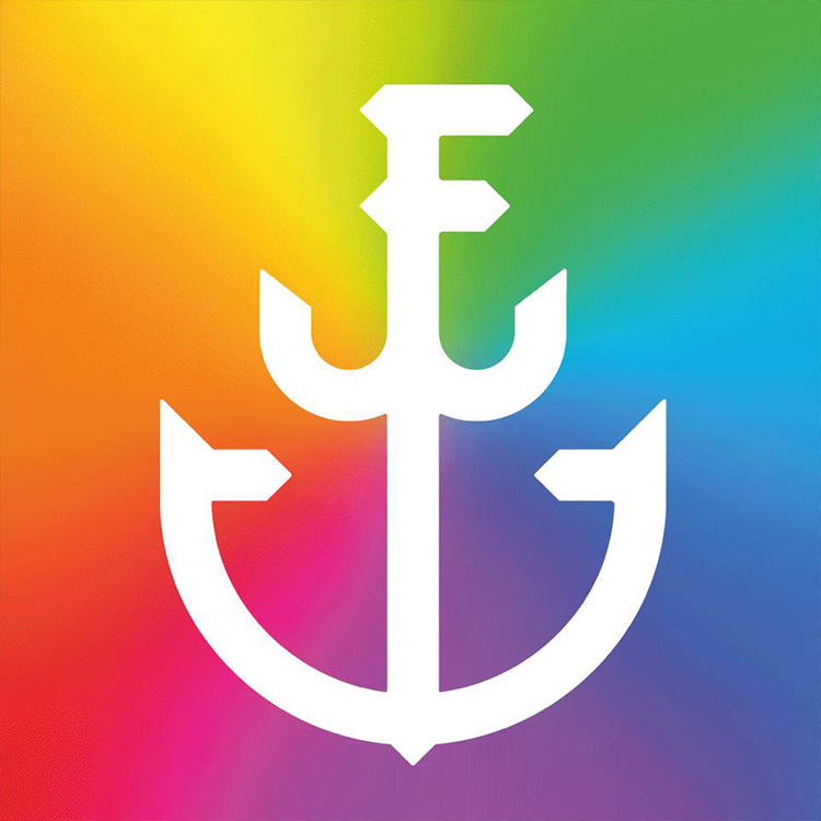 Birmingham Design Festival logo featuring an anchor