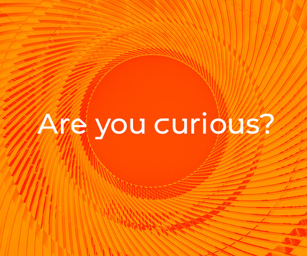 "Are you curious?" duotone photo graphic - Royal Academy of Engineering