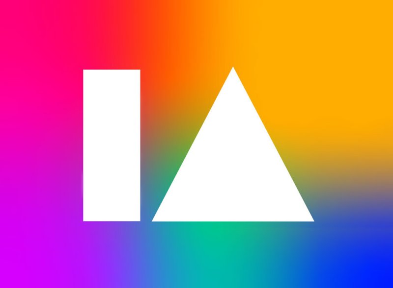 The Innovation Academy (IA) logo in white on a multicoloured gradient background