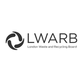 London Waste and Recycling Board (LWARB) logo (in grey)