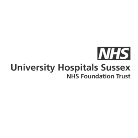 University Hospitals Sussex NHS Foundation Trust logo in grey