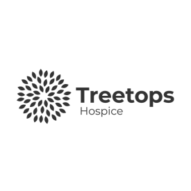 Treetops Hospice logo in grey