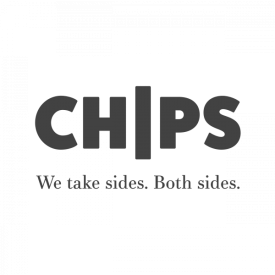 CHIPS charity logo design (grey) by IE Brand