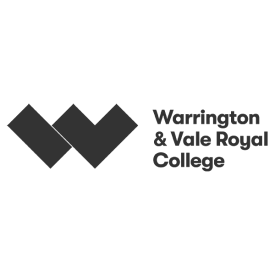 Warrington & Vale Royal College logo by IE Brand (grey)