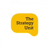 The Strategy Unit logo – black on yellow – by IE Brand