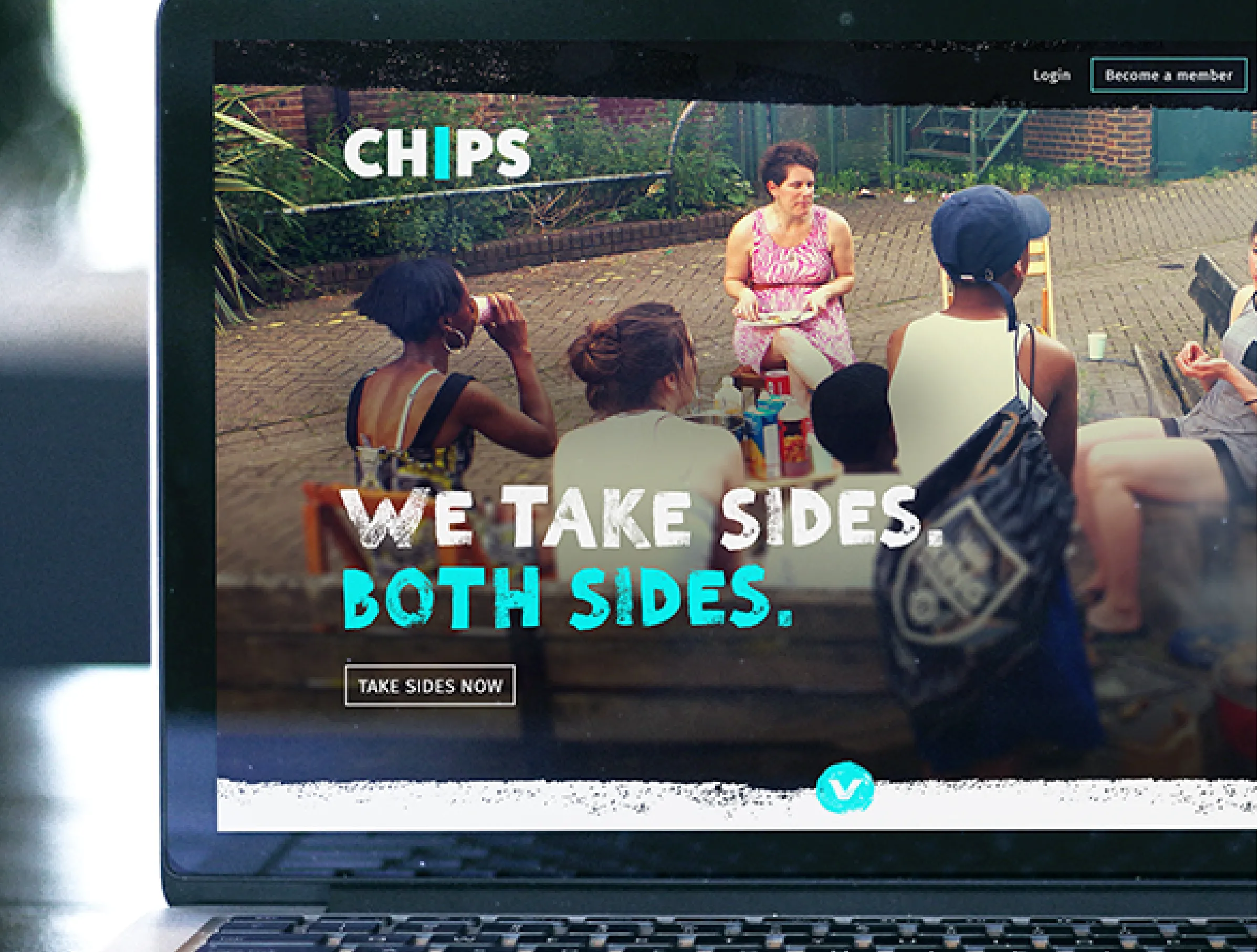CHIPS charity brand translated to website