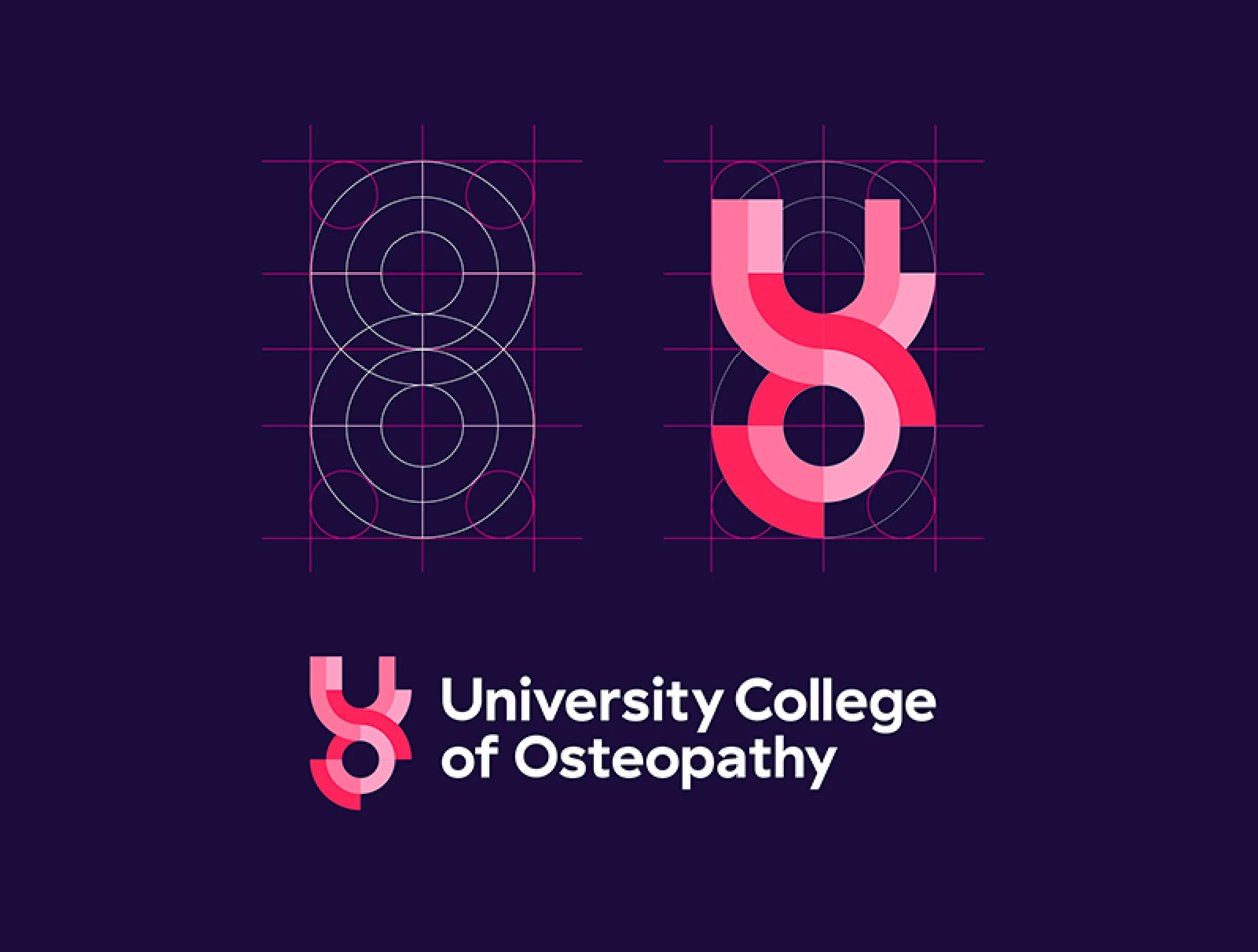 Osteopathy logo technical drawing
