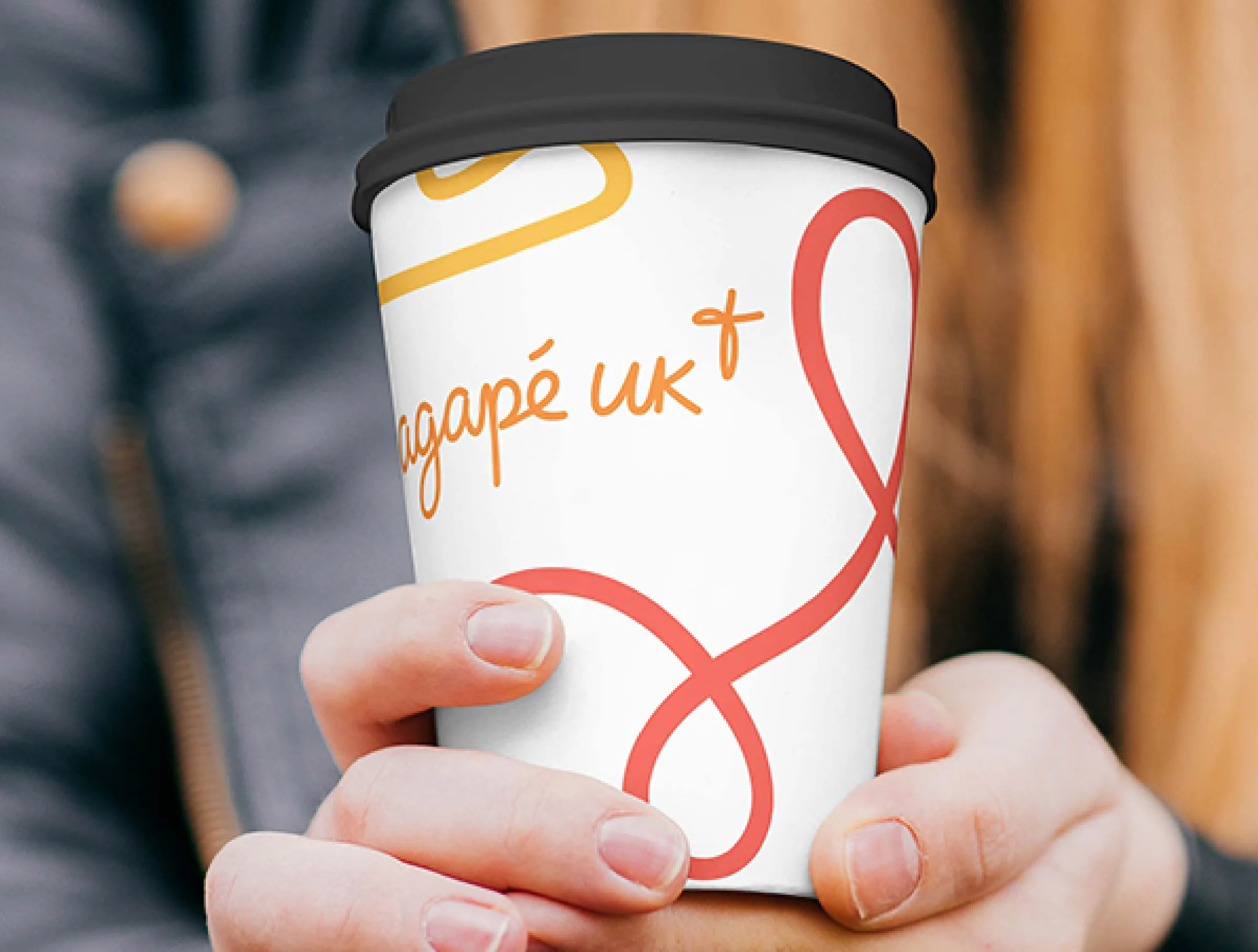 Agape coffee cup design