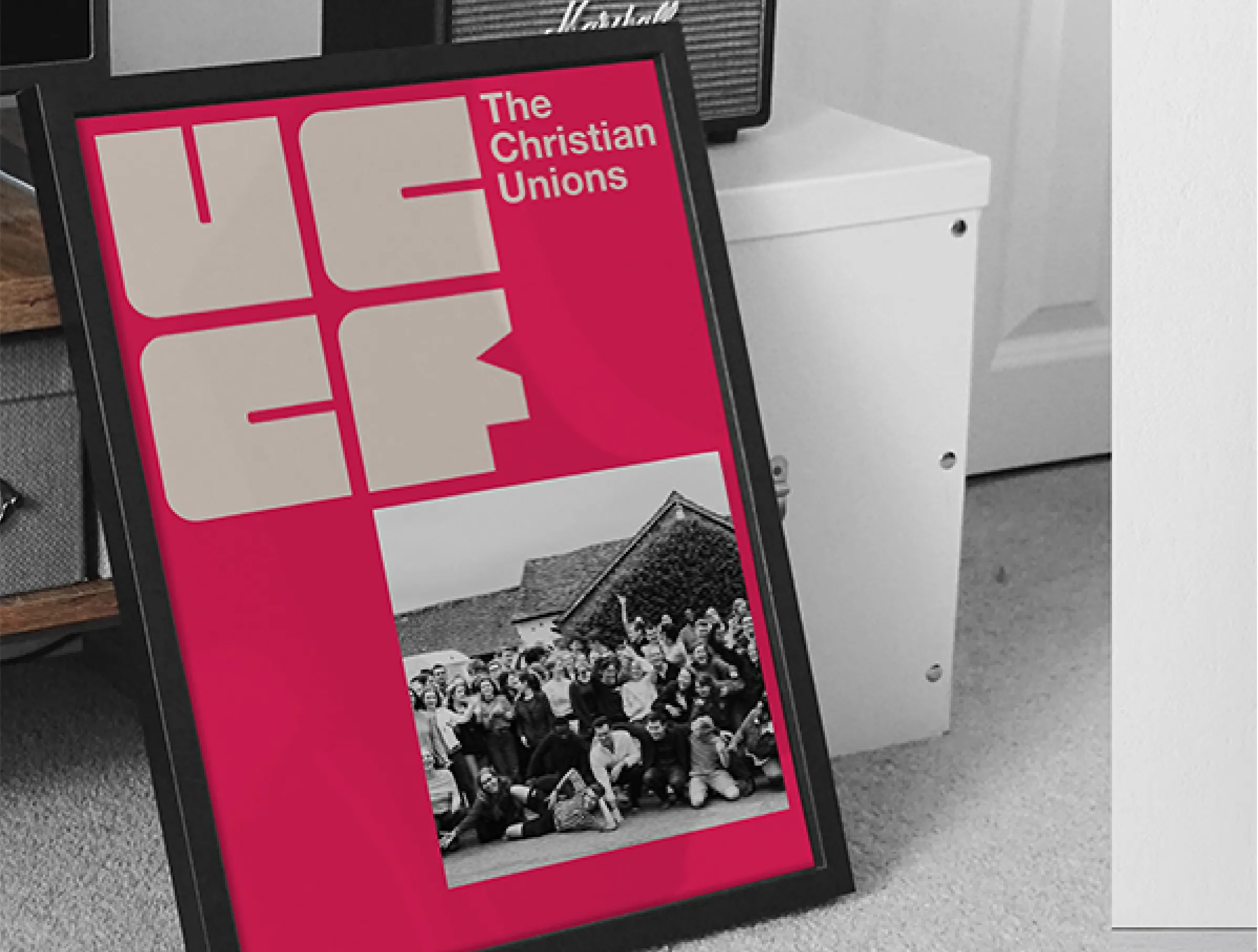 UCCF poster in a frame