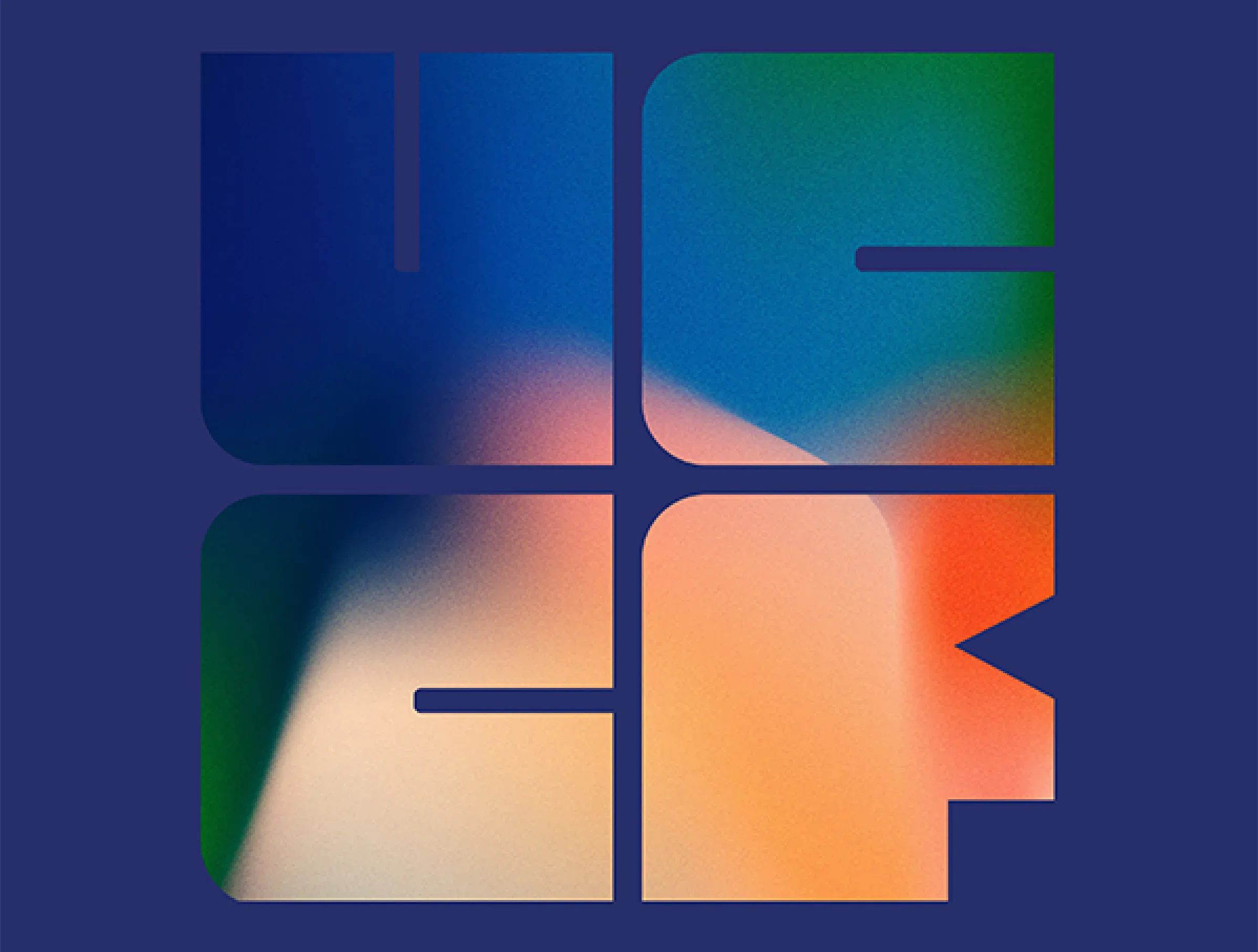 UCCF logo with a mask of a gradient