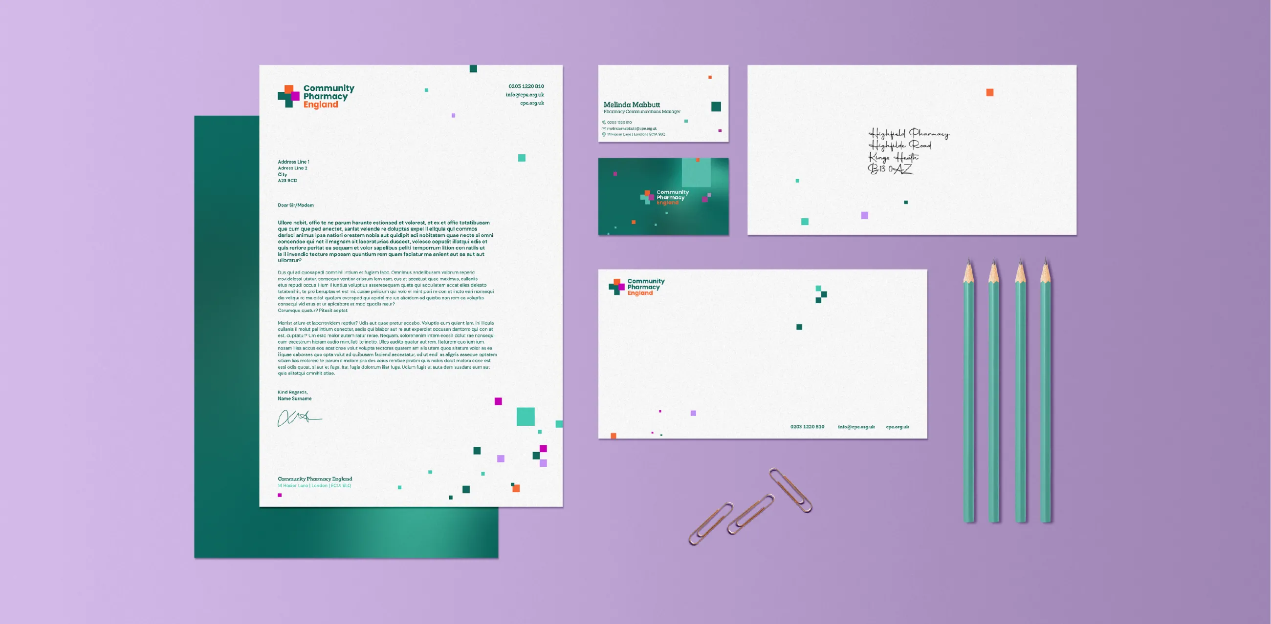 Community Pharmacy England stationery