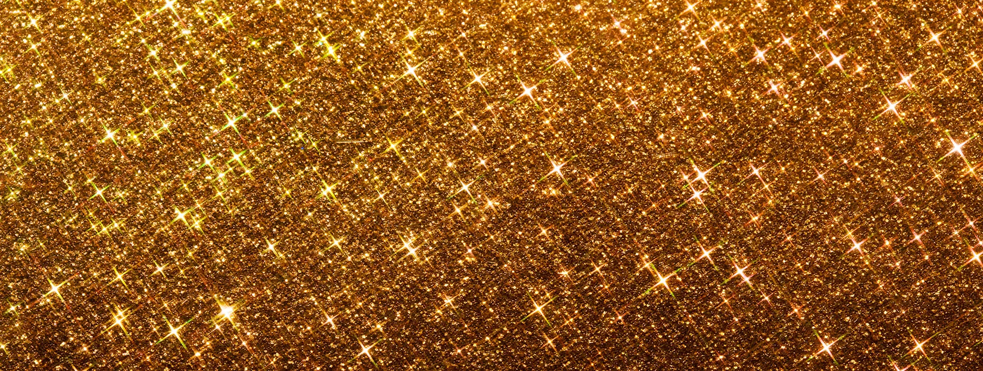 Banner showing sparkling gold glitter